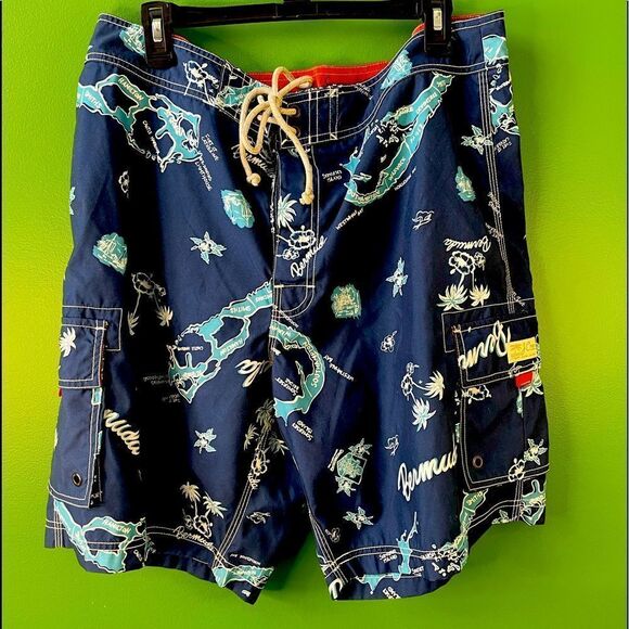 J. Crew Other - J. CREW board shorts in navy with Bermuda print